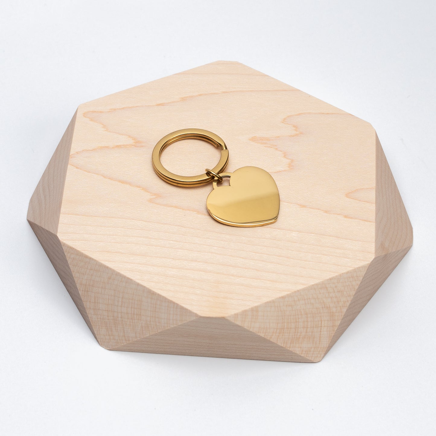 Pet Photo or Paw Print Heart Keychain