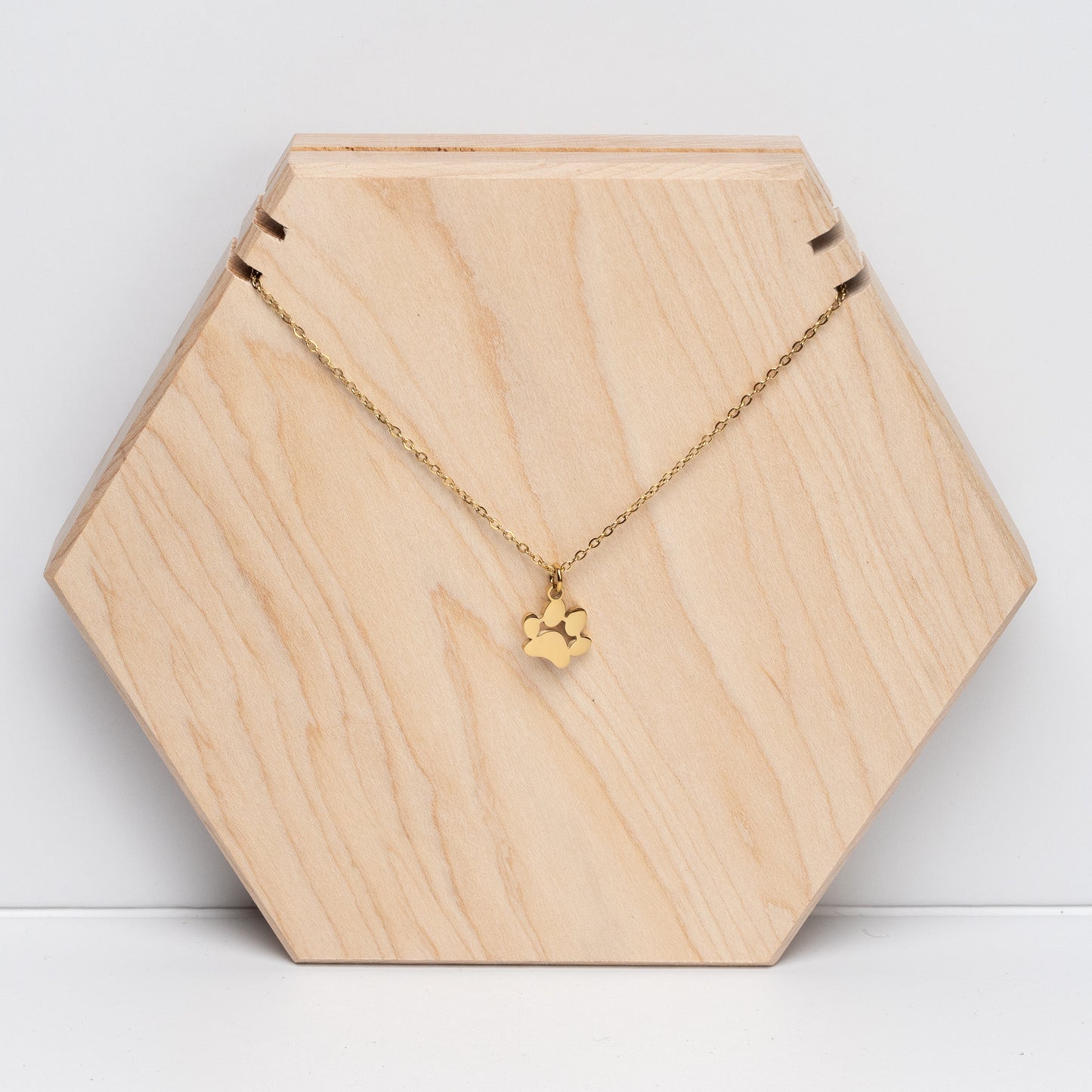 Paw Print Initial Necklace