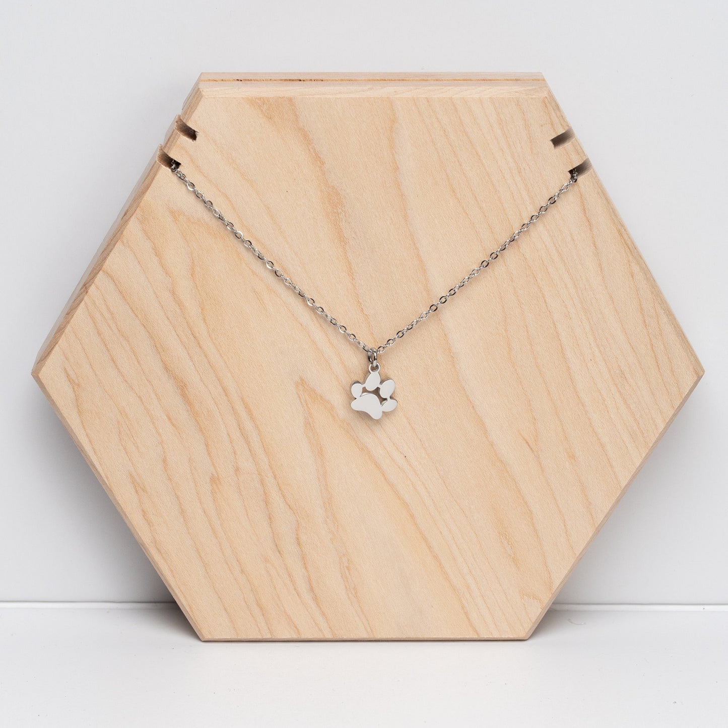 Paw Print Initial Necklace