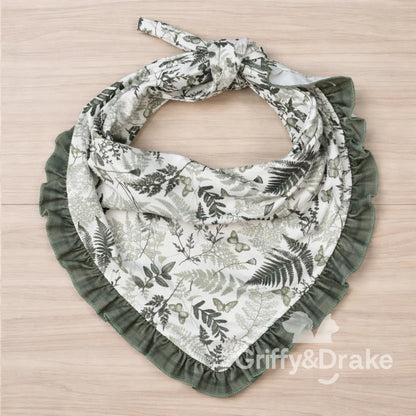 Griffy & Drake Ruffle Bandana - Moss & Meadow