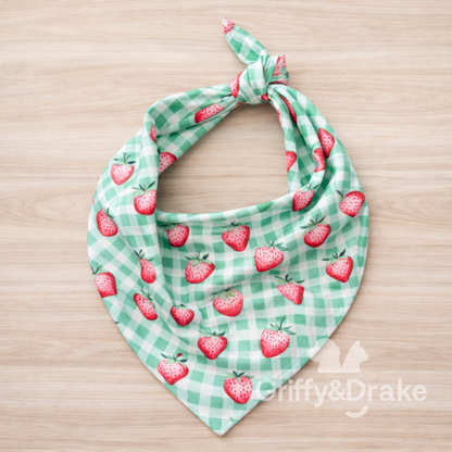 Griffy & Drake Bandana - Strawberry Picnic