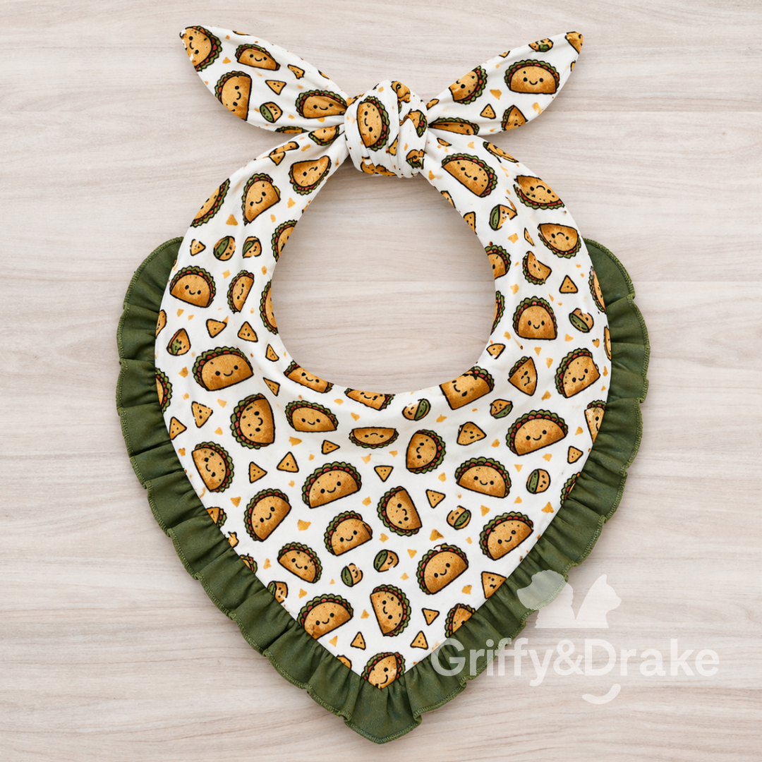 Griffy & Drake Ruffle Bandana - Taco Bout It
