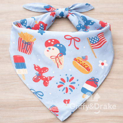 Griffy & Drake Bandana - Patriotic Paws